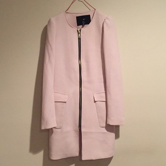 blush colored coat